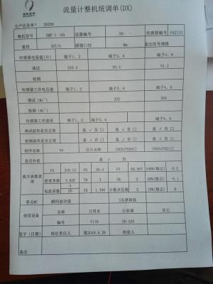 Список таблиці заводських налаштувань параметрів витратоміра Коріоліса